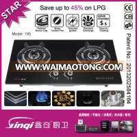 2016 New Model Good Quality Tempered Glass 2 Burner Gas Stove