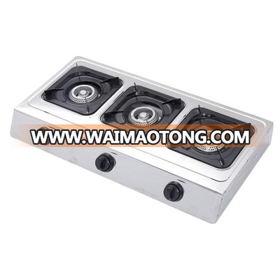 JX-7103F Hot Sale Cheap Price Stainless Steel Direct Automatic Gnition Cooktops 3 Burner Gas Cooker,Cooking Stove